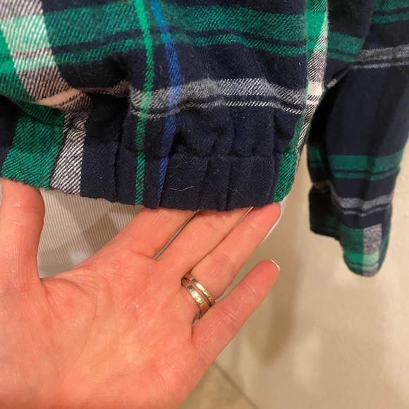 Green plaid flannel half zip - Picture 8 of 9